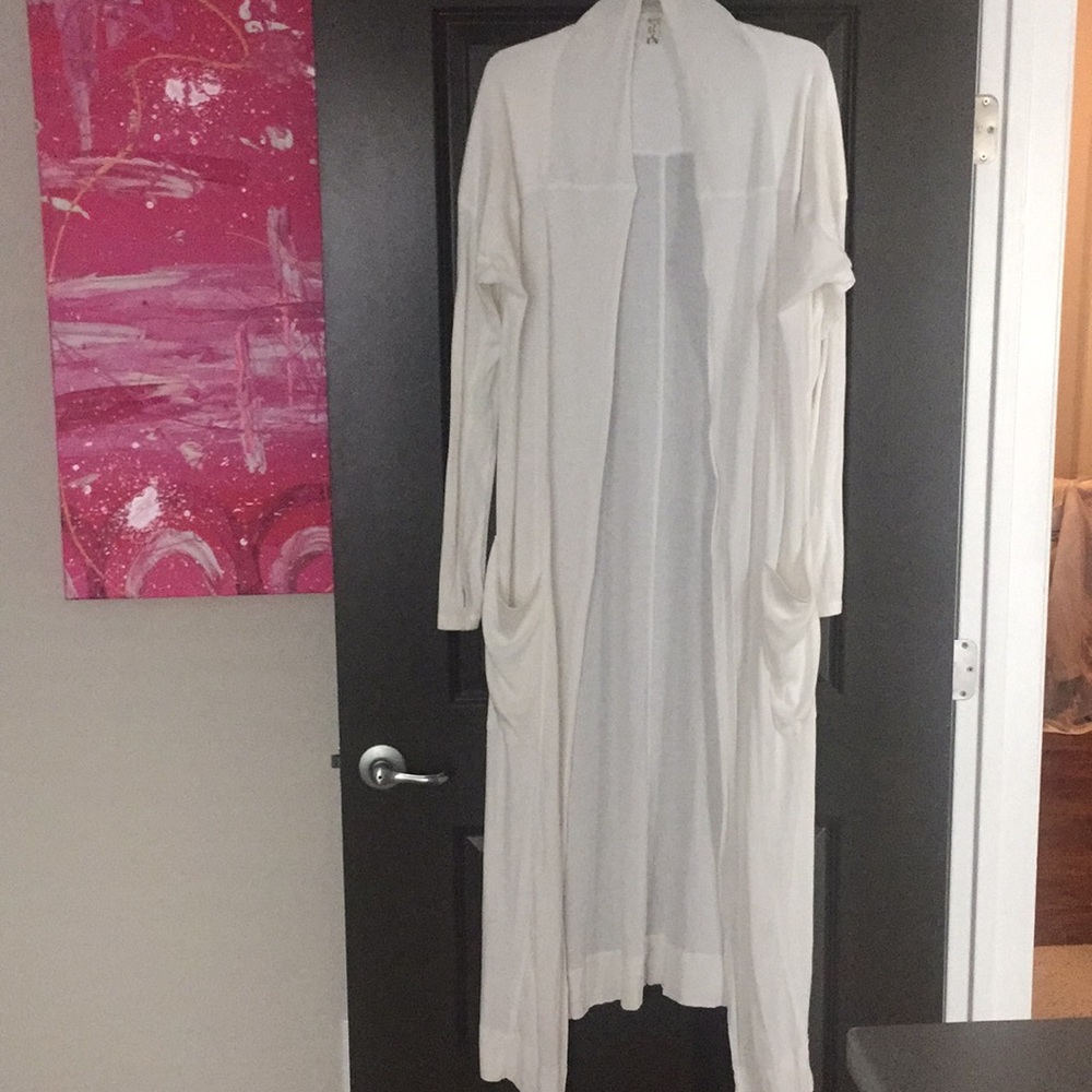 White cardigan